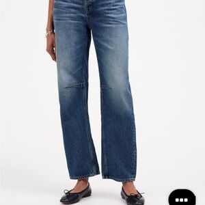 Madewell curvy the darted barrel leg Jean Irmo wash